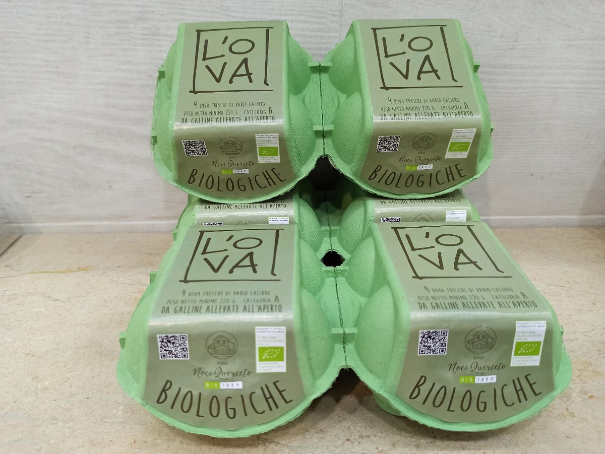 Uova biologiche certificate – confezione da 4 (220 g)