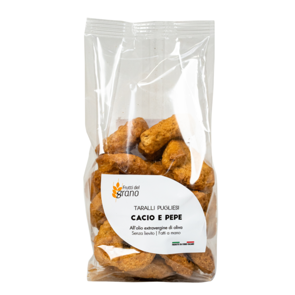 Taralli artigianali pugliesi cacio e pepe